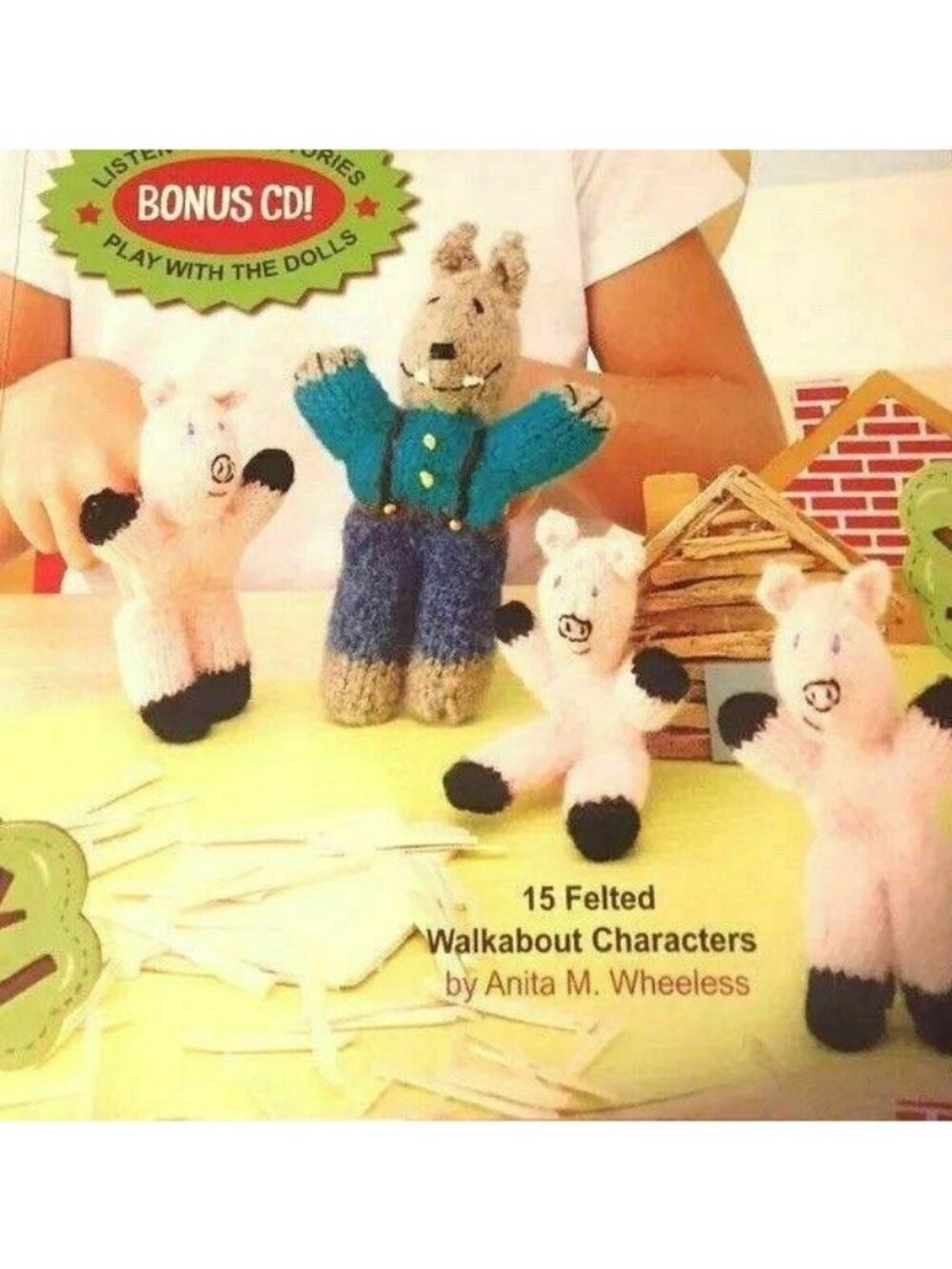 Knitting Leisure Arts Storybook Dolls Knit Bonus CD 15 Felt Walkabout Characters